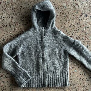 Banana Republic Charcoal Mohair Zip Up Hoodie